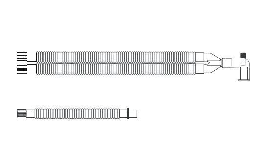 Дихальний контур для анестезії з додатковою частиною